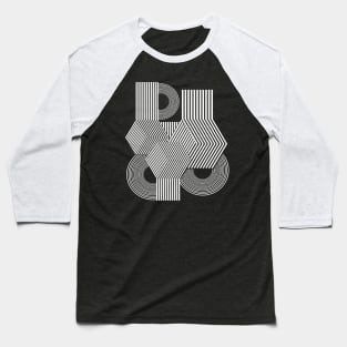 Geometric art Minimal white Baseball T-Shirt